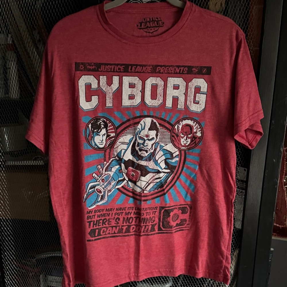 DC Comics Red Cyborg Justice League T-Shirt